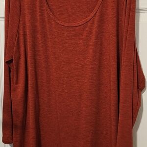 LuLaRoe Rich Red Long Sleeve Tee